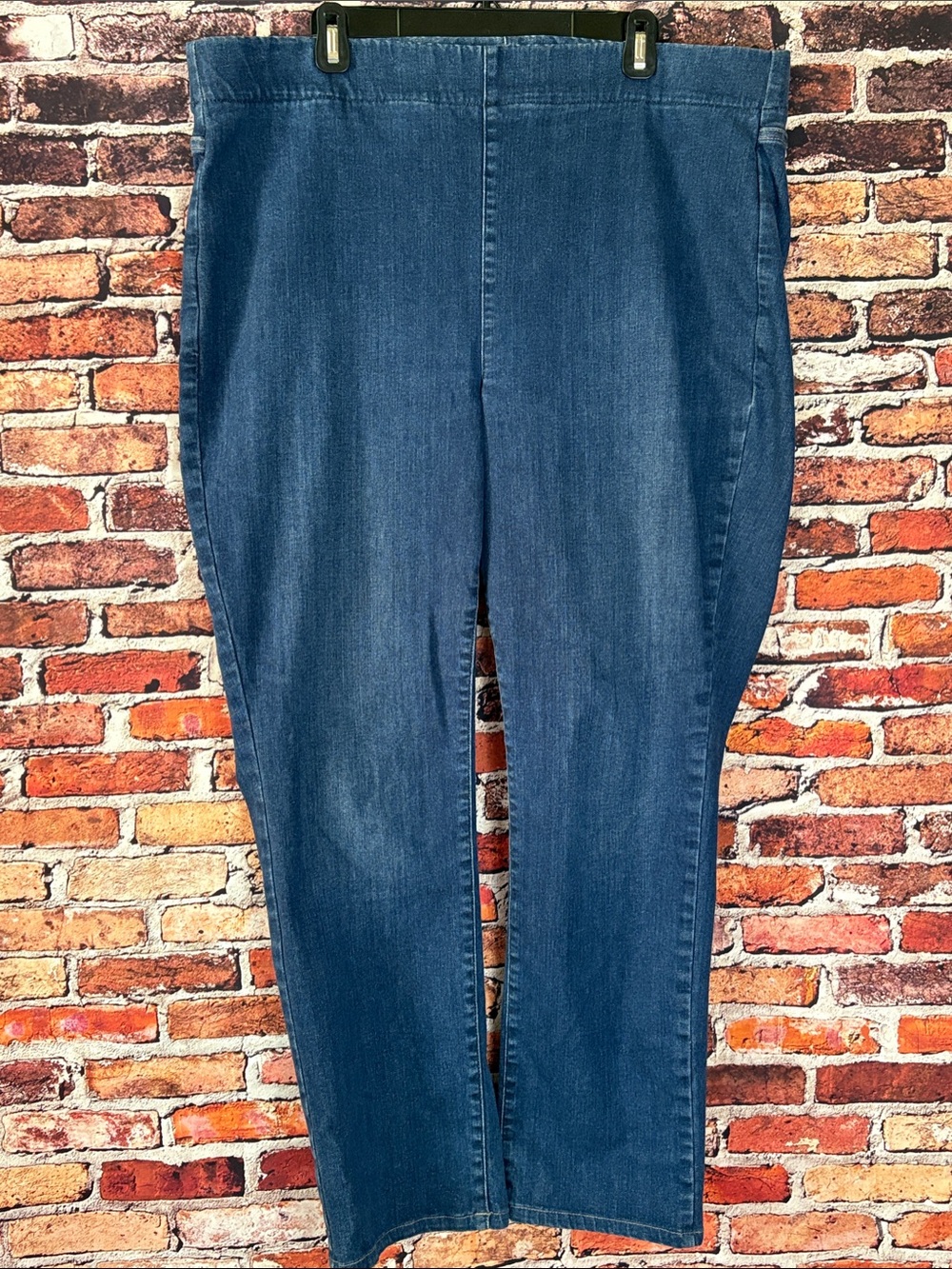 NYDJ Women's Straight-Leg Stretch Jeans Medium Blue Size 2X 20-22
